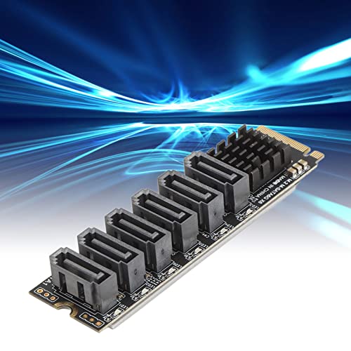 Tarjeta M.2 a SATA3.0 de 6 Gbps adaptador PCIE con chip ASM1166 y seis puertos para Windows 5