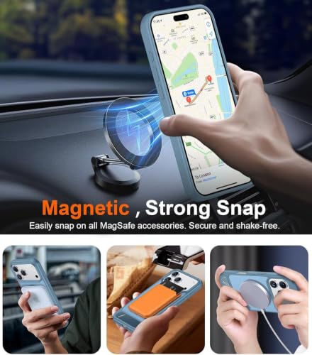 Image of Elzzi Translucent Matte Kickstand Case for iPhone 17 Pro Max, Built-in Adjustable Stand, Translucent Matte Magnetic Mag-Safe Shockproof Phone Cover (Official - Kickstand)
