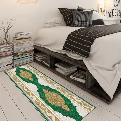 Tapis de couloir au mètre vintage long lavable en polyester - 3