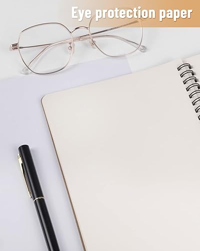 Miniatura 3 de Cuadernos A5 en espiral de tapa blanda en blanco, paquete de 2, cuadernos de bocetos sin forro, bloc de notas de viaje, planificador de notas para