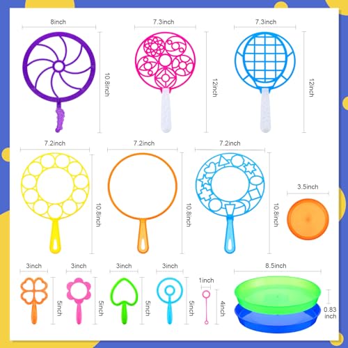 image for Lenwen 16 Pcs Giant Bubble Wands Kit Big Maker Toy Large Gigantic Bubb