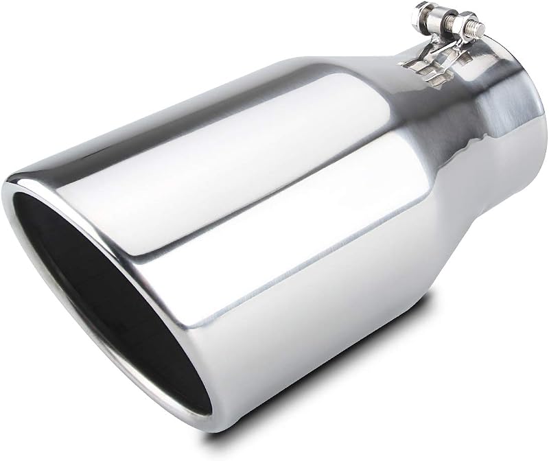 Ponteira de escapamento LCGP em aço inoxidável para caminhão, entrada 10,16 cm e saída 15,24 cm – 1 unidade