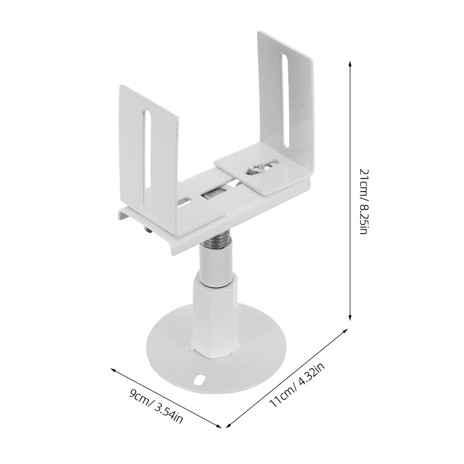 Gatuida Soporte para Radiador Ajustable en Altura 8-13 CM Base en L de Acero Inserciones de Plástico Soporte para Piso de Radiador Compatible Aire Acondicionado Uso Doméstico y Oficina