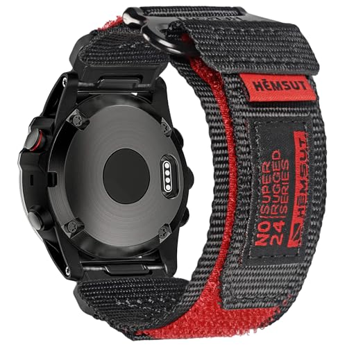 22mm Armband Kompatibel mit Garmin Fenix 8 AMOLED 47mm/8 Solar 47mm, Militär Uhrenarmbänder für Fenix 5 /Fenix 6/Fenix 6 Pro/Fenix 7/Epix (Gen 2)/Forerunner 935/945/Approach S60/Quatix 5/6 für Herren