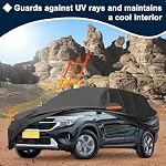 Car Cover Waterproof Custom Fit for Kia Seltos All Weather for Automobiles Outdoor Snow Sun Dust UV Protection Full Exterior Cover with Door Zipper