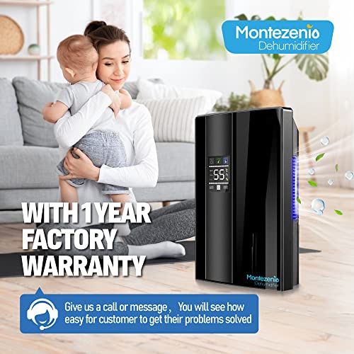 Dehumidifiers For Home With Remote Control, 400 Sq.ft, Ultra Quiet Dehumidifier With Drain Hose, 2200Ml(77Oz) Water Tank, Black Portable Dehumidifier For High Humidity In Basements, Bedroom, Bathroom #TOP5