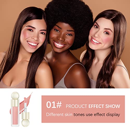 Liquid Blush, Matte Liquid Cream Makeup Dual Use For Cheeks And Lips, Long-Lasting, Smudge Proof, Moisturizing Face Blush Stick For Cheek, Pink Lip Gloss For Girl #TOP3