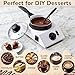ROCEEI Electric Chocolate Melting Machine with Silicone Spatula, Candy Melter with Adjustable Temperature Control, Removable Aluminum Bowl for Chocolate, Butter, Cake Pops and Strawberries(Single Pot)