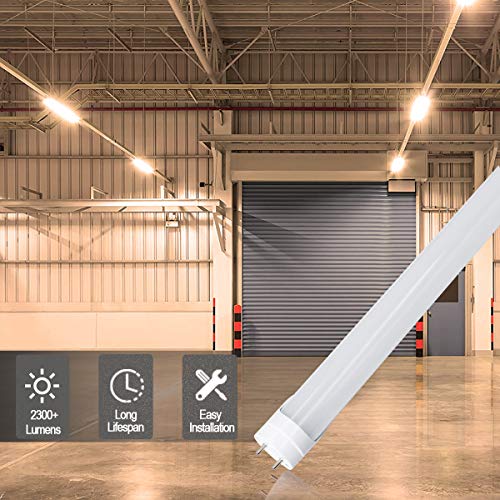 Lightingwill Led T8 Light Tube 4Ft, Warm White 3000K-3500K, Dual-End Powered Ballast Bypass, 2000Lumen 18W (40W Equivalent Fluorescent Replacement), Frosted Cover, Ac85-265V Lighting Fixture, 4 Pack #TOP4