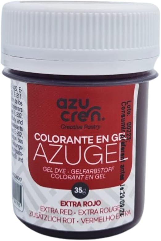 Colorante rojo en gel especial para repostería
