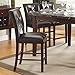 Homelegance Decatur PU Leather Counter Height Chair (Set of 2), Dark Brown