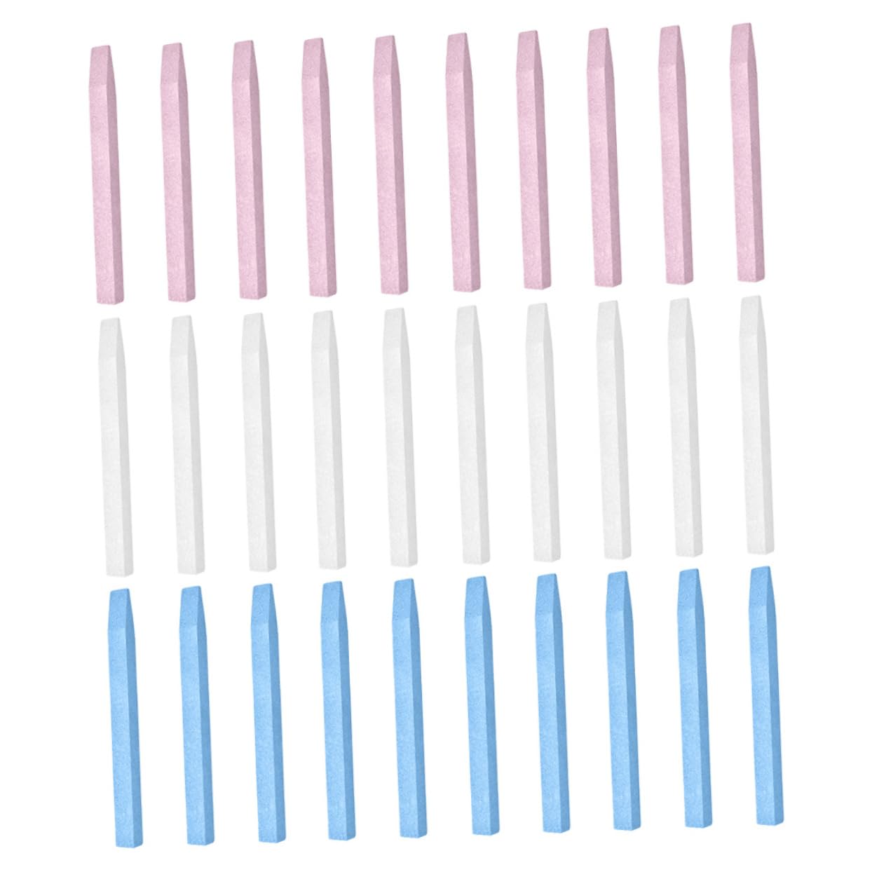 VALICLUD 30 Limas de Uñas Multiusos de Piedra para Pedicura y Cuidado de Uñas Palitos para Cutículas en Varios Colores, Ideales para Uso en Casa o Salón