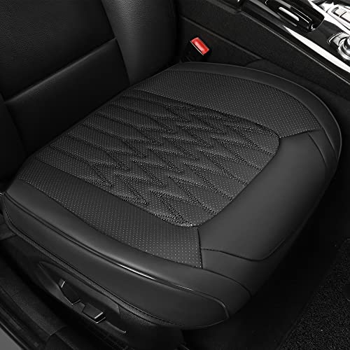 Huidasource Front Car Seat Bottom Covers 2 Pack, Anti-Slip Leather Bottom Car Seat Cushion Covers, Car Seat Protector For Front Seats, Universal Fit For Most Cars Sedan Suv Pickup Truck (Black) #TOP8
