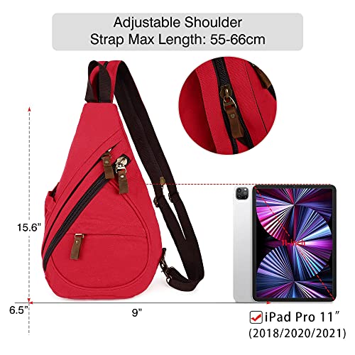 HuxFam Sling Bags for Women Backpack Purse Canvas Crossbody Bags for Women Small Travel Hiking Daypack2