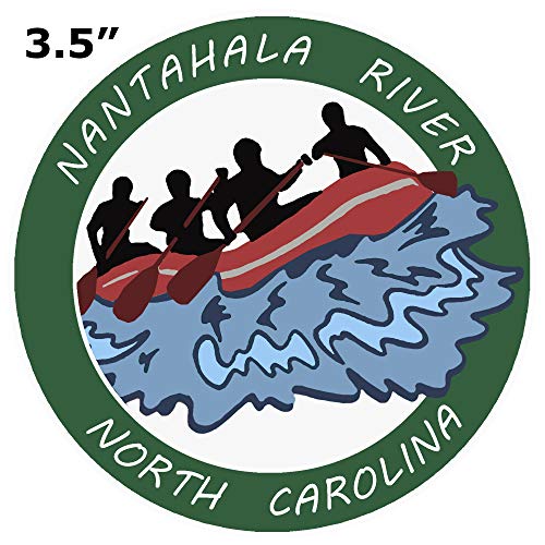 Nantahala River, North Carolina White Water Rafting Decorative Car Truck Window Sticker Decal Vinyl Die-Cut Badge Emblem Vacation Souvenir Travel Gear - Thumbnail 4