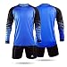 KELME Soccer Goalkeeper Long Sleeves Jersey & Shorts for Mens Kids (Blue, X-Small)