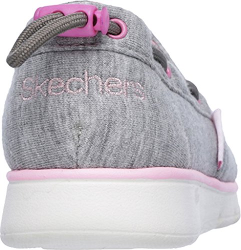 Skechers Girls' Pureflex Heather Happy Alpargata,Gray/Pink,12.54