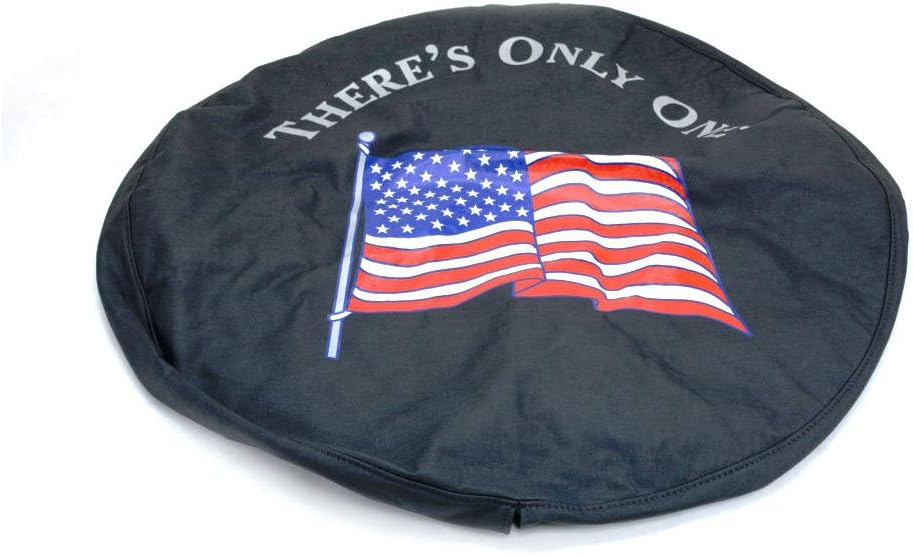 Jeep Wrangler" AMERICAN FLAG W/LOGO" Spare Tire Cover 32-33 Inch Mopar OEM