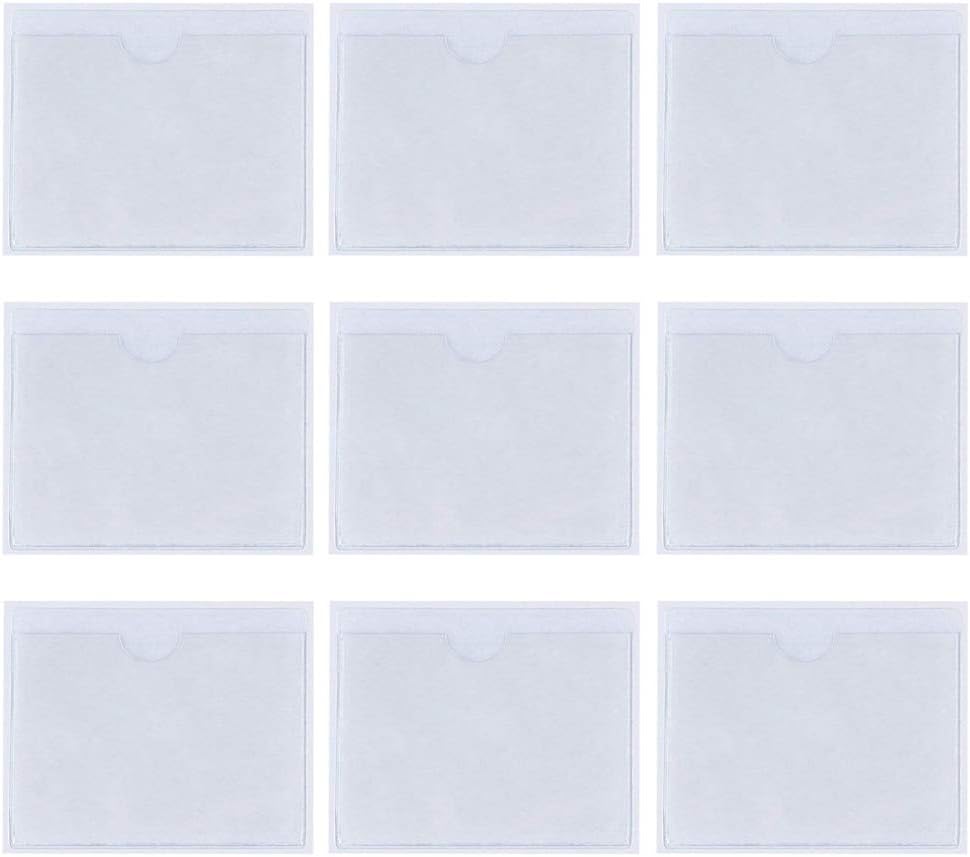 Parking Permit Holder - 10 Pcs Clear Self-Adhesive Ticket and Note Holders Car Windscreen Pass Holder Note Placard Protector Cover for Car, Permits, Badges and Caravan Windscreen (10 Pcs)
