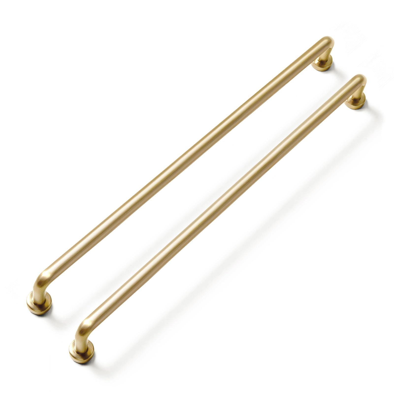Poignées d'armoire en bronze champagne SleekTouch de 25,4 cm pour cuisine et bain (Lot de 6)