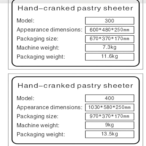Máquina manual de la hoja de la masa, rodillo de la pasta de la manivela para la pizza y el croissant, grueso ajustable 0-17.5m m, prensa plegable de laminación del acero inoxidable para la cocción ca