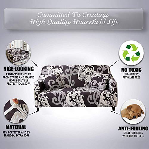 FORCHEER Couch Cover Stretch Arm Chair Large Sofa Slipcover Leather Furniture Protector from Pet for Living Room