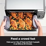 Ninja FT405CO 10-in-1 Digital Air Fry Oven with Extra Large Capacity, Flip Up and Away, Stainless Steel Body, and Temperature Control (Renewed)