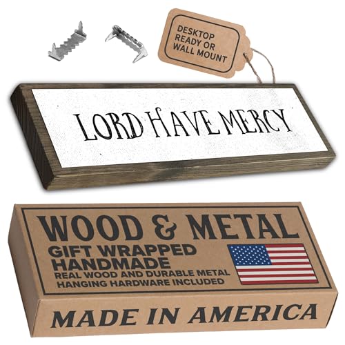 Wood & Metal Southern Sign – Weatherproof Indoor Outdoor Wall Decor – Rustic Charm with "Lord Have Mercy" – Gift-Wrapped & Ready to Give