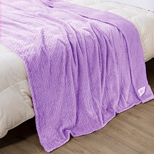 Whale Flotilla Fleece Throw Blanket For Couch With Plush Decorative Pattern, Soft Fluffy Throw Blanket For Sofa, Cozy And Lightweight, Lilac, 50X70 Inch #TOP6