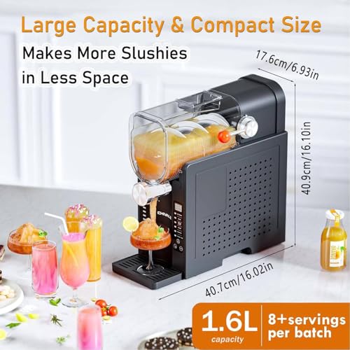 Slush-Maschine mit 2,5 l Fassungsvermögen, LED-Display, 6 voreingestellten Programmen und automatischer Reinigung – für Milchshakes, Margaritas, Cocktails, Frappé und Slush – Bild 7