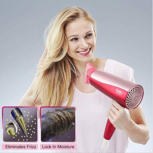 Miniatura 7 de CONFU - Secador de pelo profesional para uso doméstico, 1875 W, plegable, de cerámica, turmalina, ligero, secador de pelo de secado rápido con