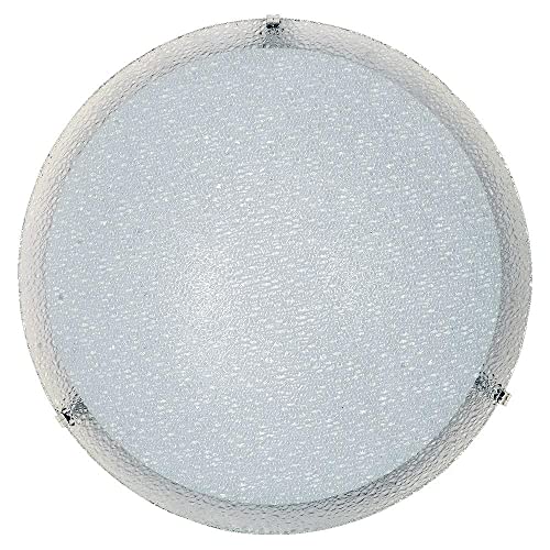 E-ENERGY Gaia Lampada Plafoniera da Soffitto in Vetro Moderna Rotonda Attacco E27 2 Luci 40cm