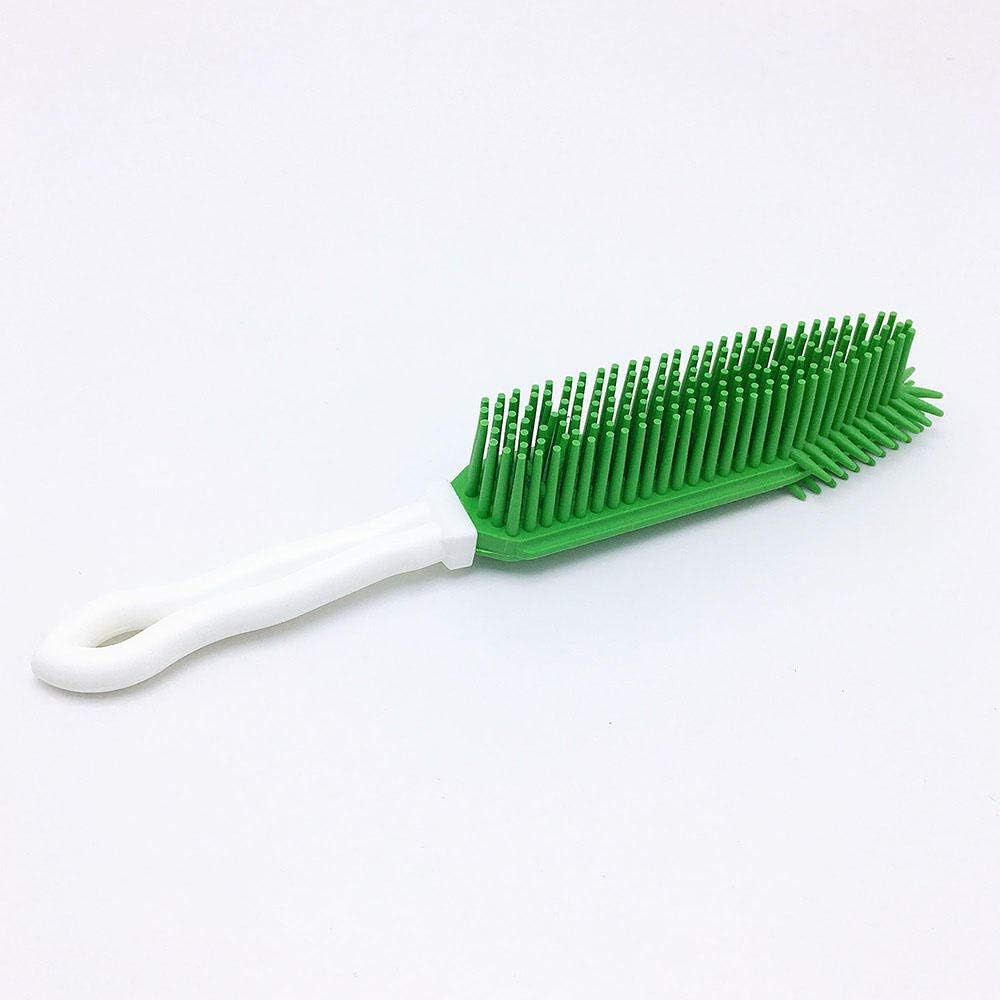 Pet Hair Remover Brushes Pet Dog Cat Hair Silicone Bath Brush Hang Comb Soft Sticky Hair Tool Portable Cleaning Tool 4Pcs Green