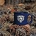 Rico Industries NFL Chicago Bears Personalized 12oz. Speckle Camper Coffee Mug, Deep Laser Engraved Logo, Ceramic Camping Mug with Navy Body, Speckle Glaze