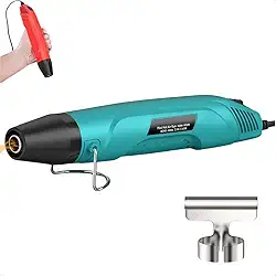 Soprador térmico portátil 320W com alta temperatura de até 350°C. Ideal para artesanato, plástico, tinta, PVC e trabalhos detalhados. Leve, compacto e com cabo de 1,5m para praticidade