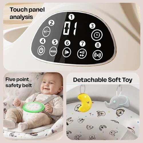 Image of StarAndDaisy Baby Rockers for 0 to 2 Years, Baby Multi Functional Rocker for Babies (601 White)