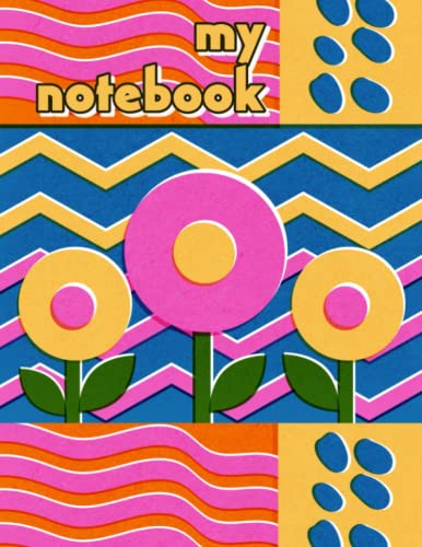  My Notebook: Dotted Composition Notebook, Aesthetic Design Vintage Style Cover, Risograph Print Effect