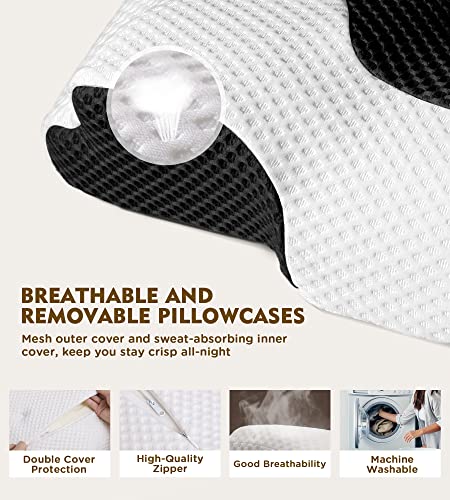 image for Osteo Cervical Pillow for Neck Pain Relief, Hollow Design Odorless Mem