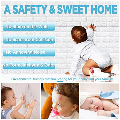 Wasait 3D Wall Panels For Interior Wall Decor White Brick 10/20Pcs 56.9 Sq Feet Large Size Paintable 3D Foam Textured Wall Panel Peel And Stick Self Adhesive 77X70Cm Wallpaper Living Room Bedroom Wall #TOP5