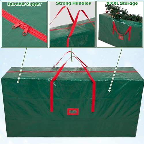 Christmas Tree Storage Bag - Zipped Christmas Storage Tree Bag with Carrying Handles Tidy Storage Solution Various Sizes (Green 160 cm) - Image 3