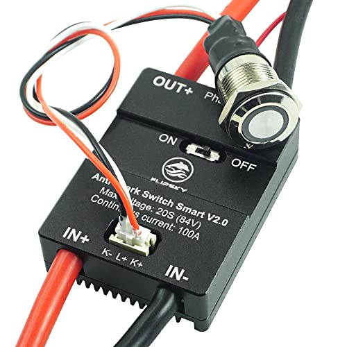 Flipsky Anti Spark Switch Smart Enhanced 2.0 Come with 12mm LED Button 300A for Electric...