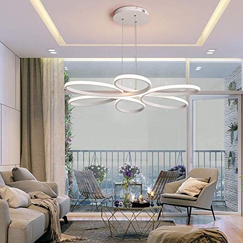 Lustre LED à intensité variable en continu avec télécommande pour salon