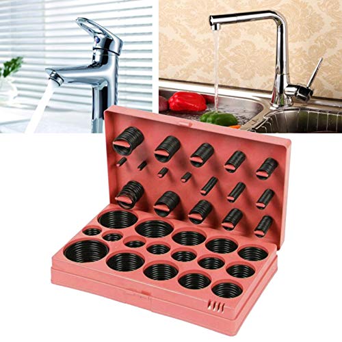 mewmewcat 419pcs O-ring,Kit de junta de anel de vedação métrica 419 unidades com caixa de armazename