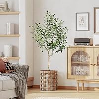 YOLEO Olivenbaum Künstlich 120cm kunstpflanze Künstliche Pflanzen groß Künstlicher Olivenbaum Kunstbaum wie echt für Wohnzimmer Schlafzimmer Büro Deko (Typ 2)