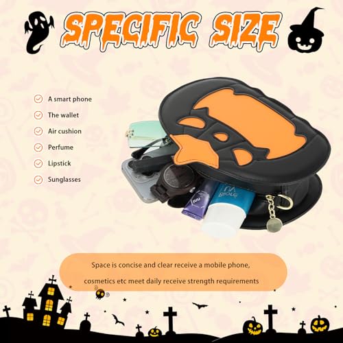 Fecialy Halloween Pumpkin Crossbody Bag Novelty Devil Shoulder Bag Horror Halloween Funny Purses4