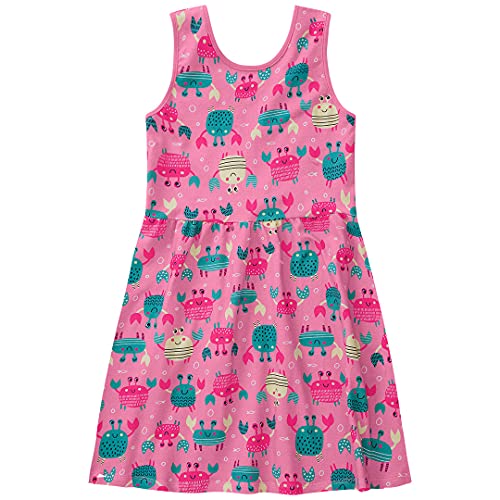 Vestido casual em meia malha, Marisol Play, meninas, Rosa, 6