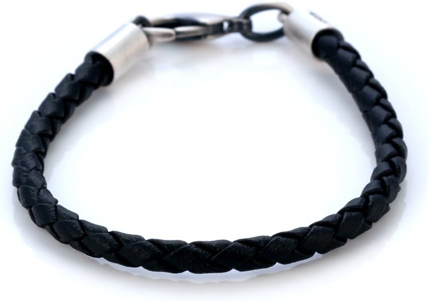 BICO 4mm Black Braided Bracelet (CA14 Black)