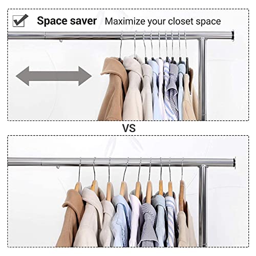 Image of Ginoya brothers Plastic Clothes Hangers, Upgraded Rubber Stripe Non-Slip Coat Hangers, Dry Wet Trousers Pants Hangers, Space Saving Hanger. (Simple-Black, 10)