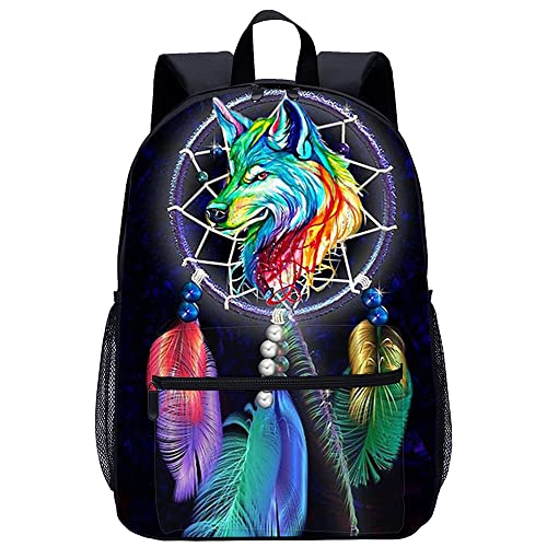 Sac à dos loup 45x30x15cm ergonomique pour étudiants et enfants