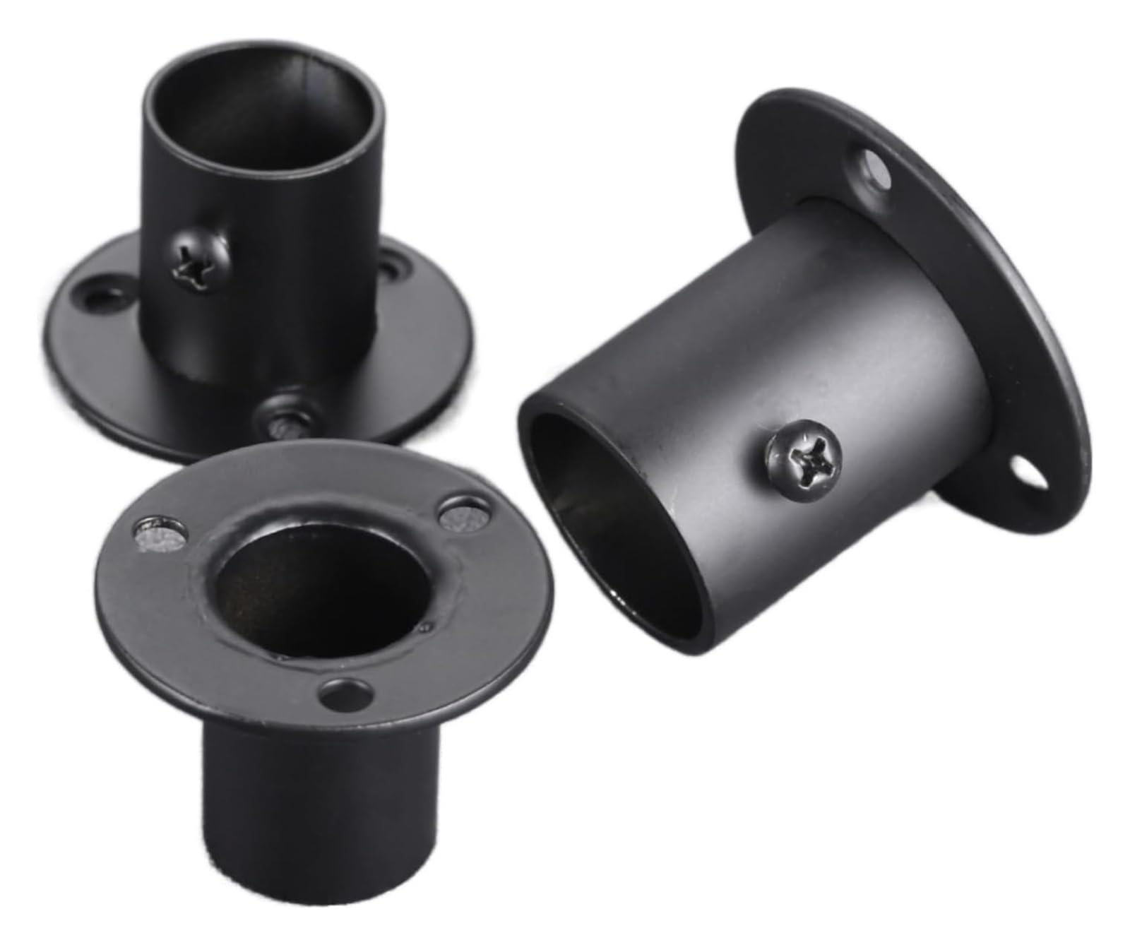 Ugzpwqlnx 22Mm Stainless Steel Pole Socket Flange Rod, Stainless Steel Wardrobe Pole Sockets Flange Rod Holders 2-Pack(22Mm)